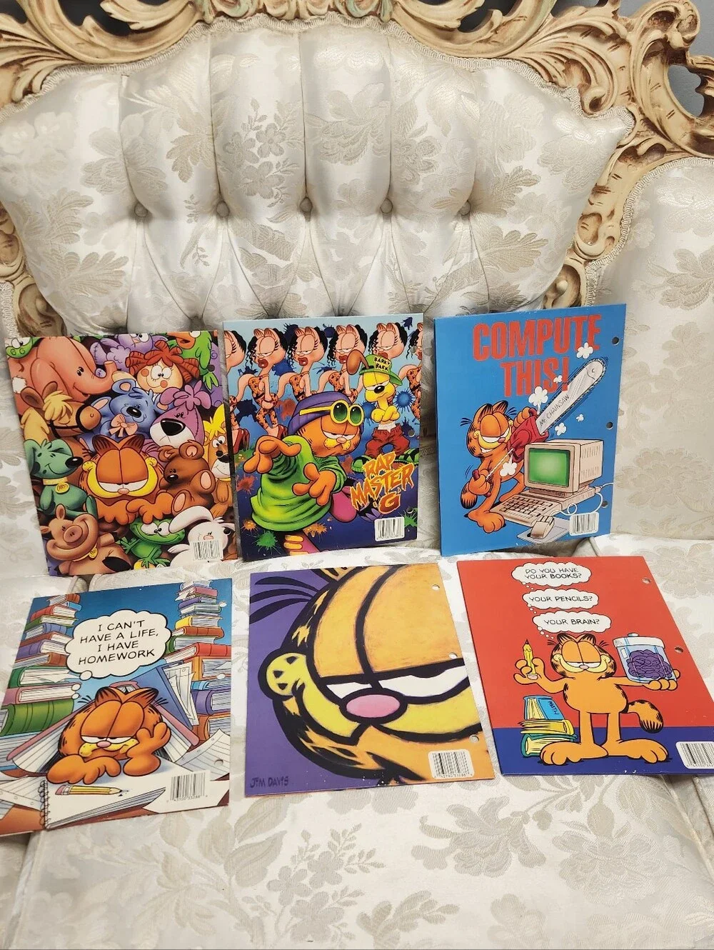 Lot 6 Vintage Garfield the Cat Portfolio Folders
